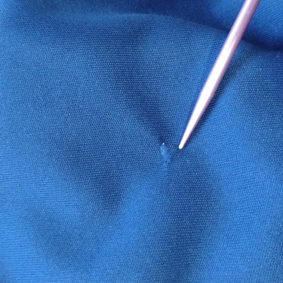 Vintage 60s/70s Blue Empire Waist Maxi Short Sleeve Dress Women's Medium - Picture 12 of 12